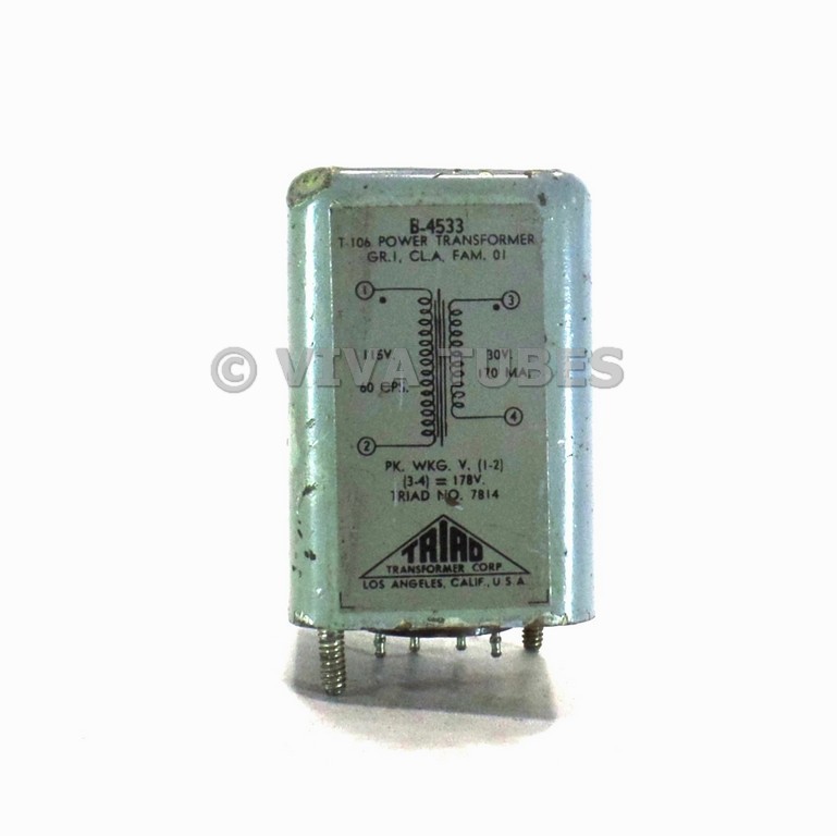 Vintage Triad B 4533 T 106 Power Transformer 30v 170ma Ebay