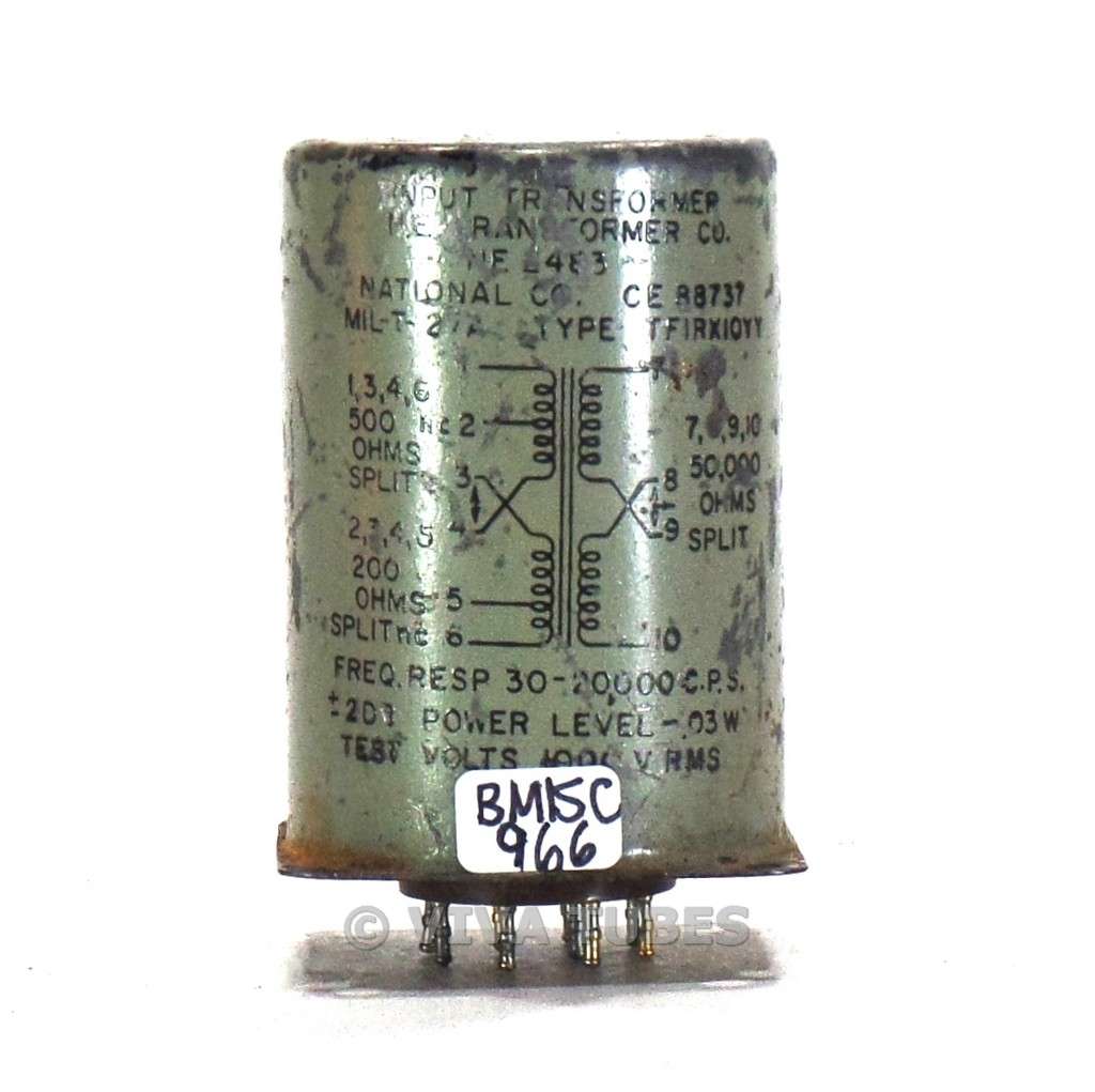 Details About Vintage Ne National 2483 Microphone Input Transformer 003w 5kohm Split 30 20k