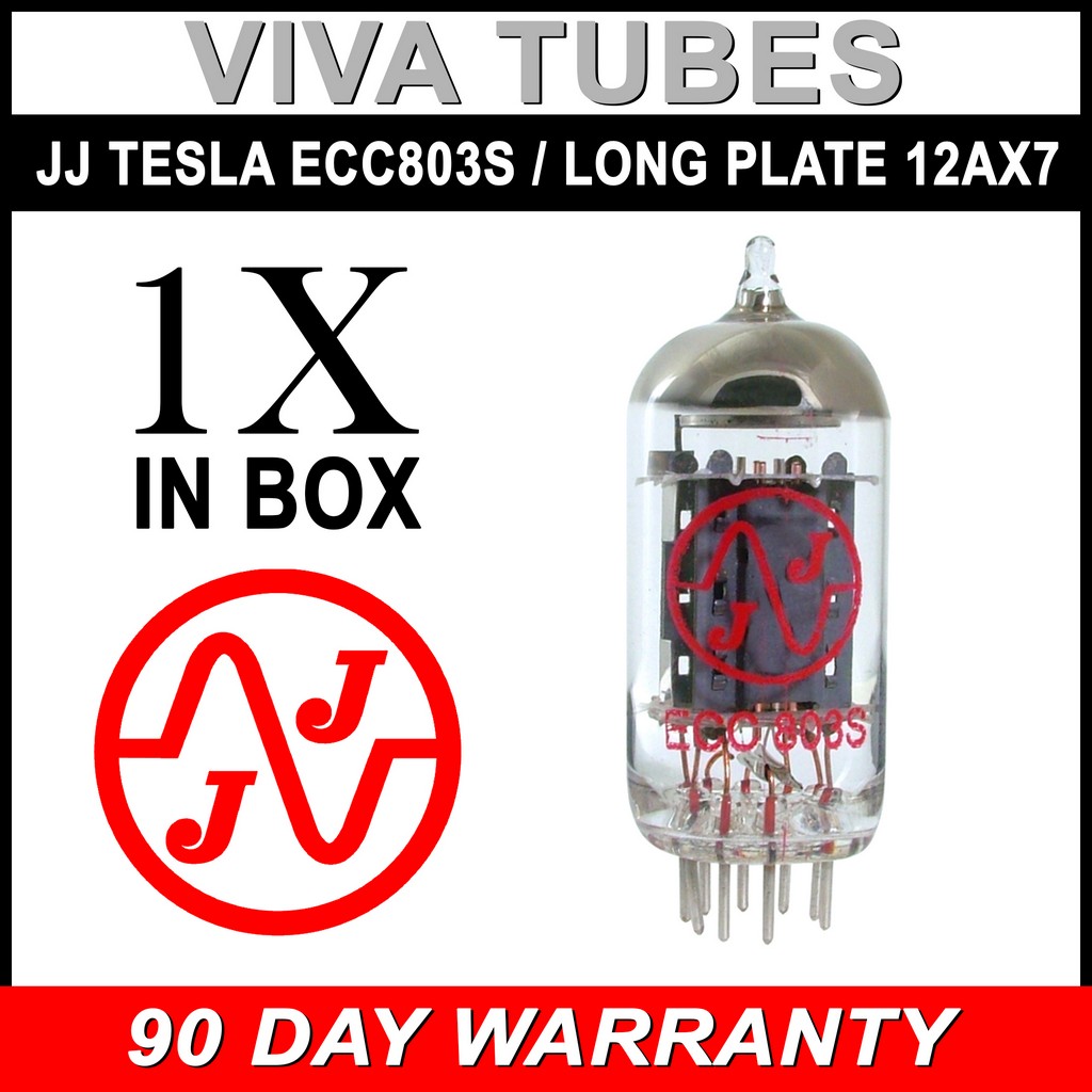 Long Plate 12AX7 Vacuum Tube Brand New in Box High Gain JJ ECC803S