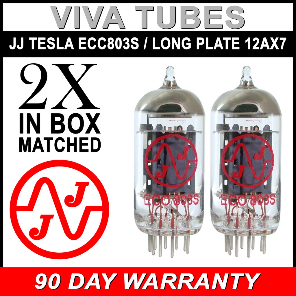 Long Plate 12AX7 Vacuum Tube Brand New in Box High Gain JJ ECC803S